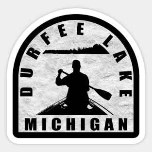 Durfee Lake Canoeing Michigan Sticker